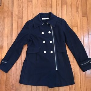 Kenneth cole navy blue pea coat